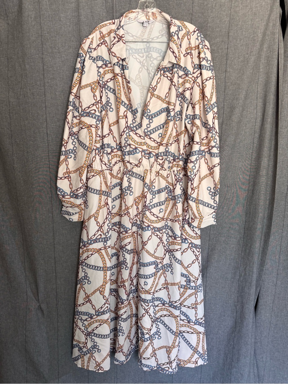 LTS Long Tall Sally Women’s Plus Size 20 Dress Multi Colored Nautical Chain Chic